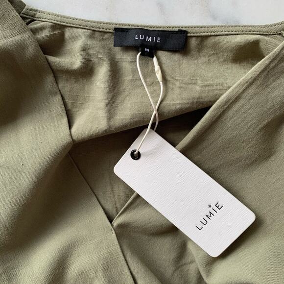 NWT LUMIE Lightweight Modern Dress Olive M - Picture 9 of 9